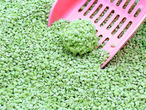 Super klumpend zerquetschter grüner Tee -Tofu -Katzenstreu